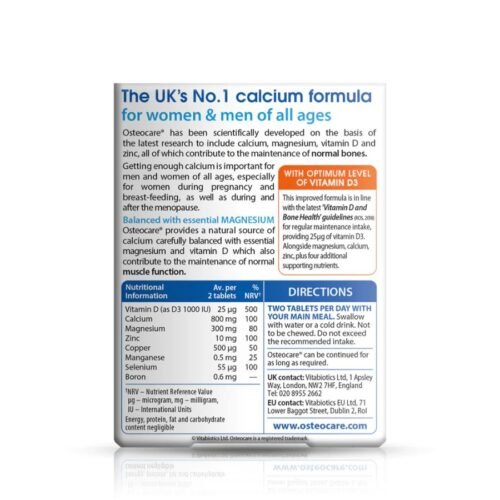 Vitaboitics Osteocare Original Bone Support Capsules With Calcium Magnesium Vitamin D price In Bangladesh